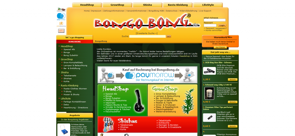 Bewertungen für BongoBong Online Headshop