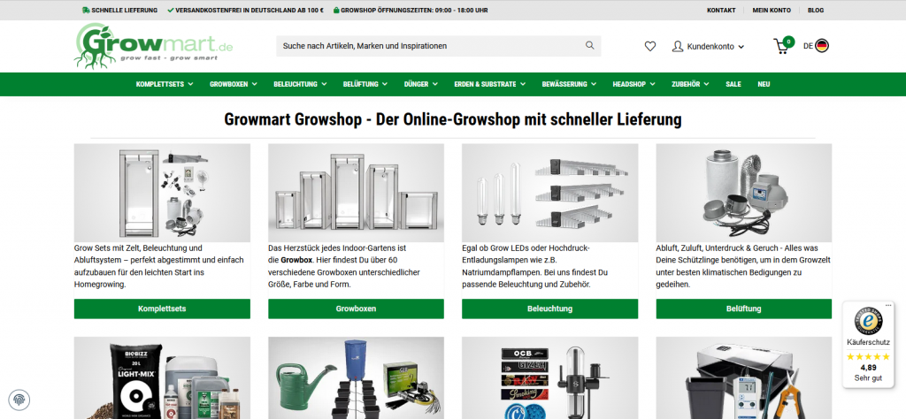 Bewertungen für Growmart Growshop