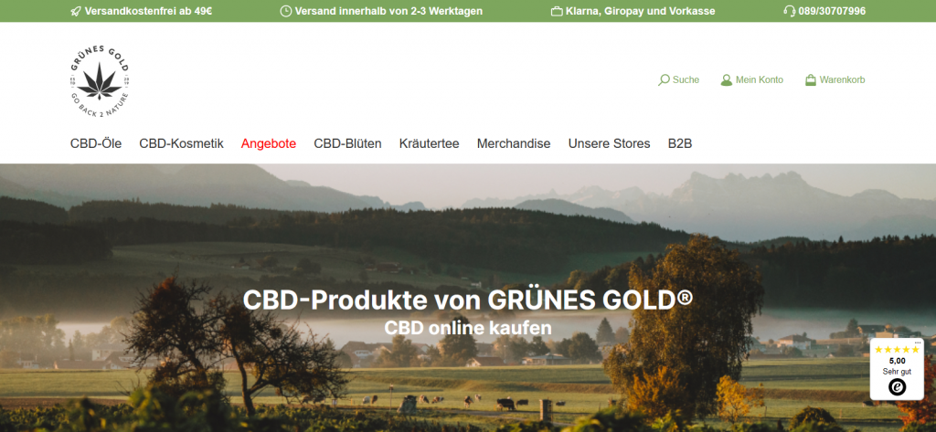 Bewertungen für GRÜNES GOLD CBD Shop
