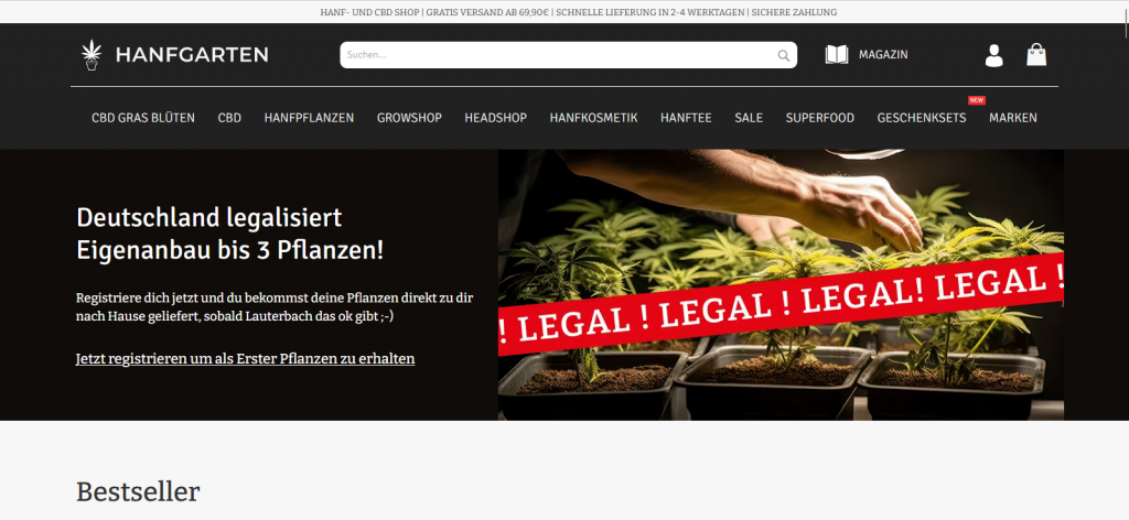 Bewertungen für Hanfgarten Shop