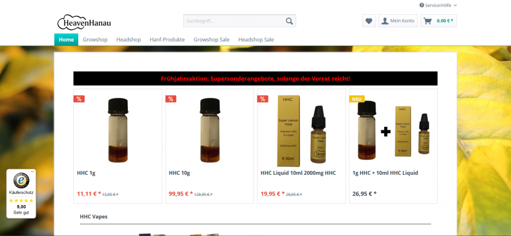 Bewertungen für Heaven Hanau Head – Growshop